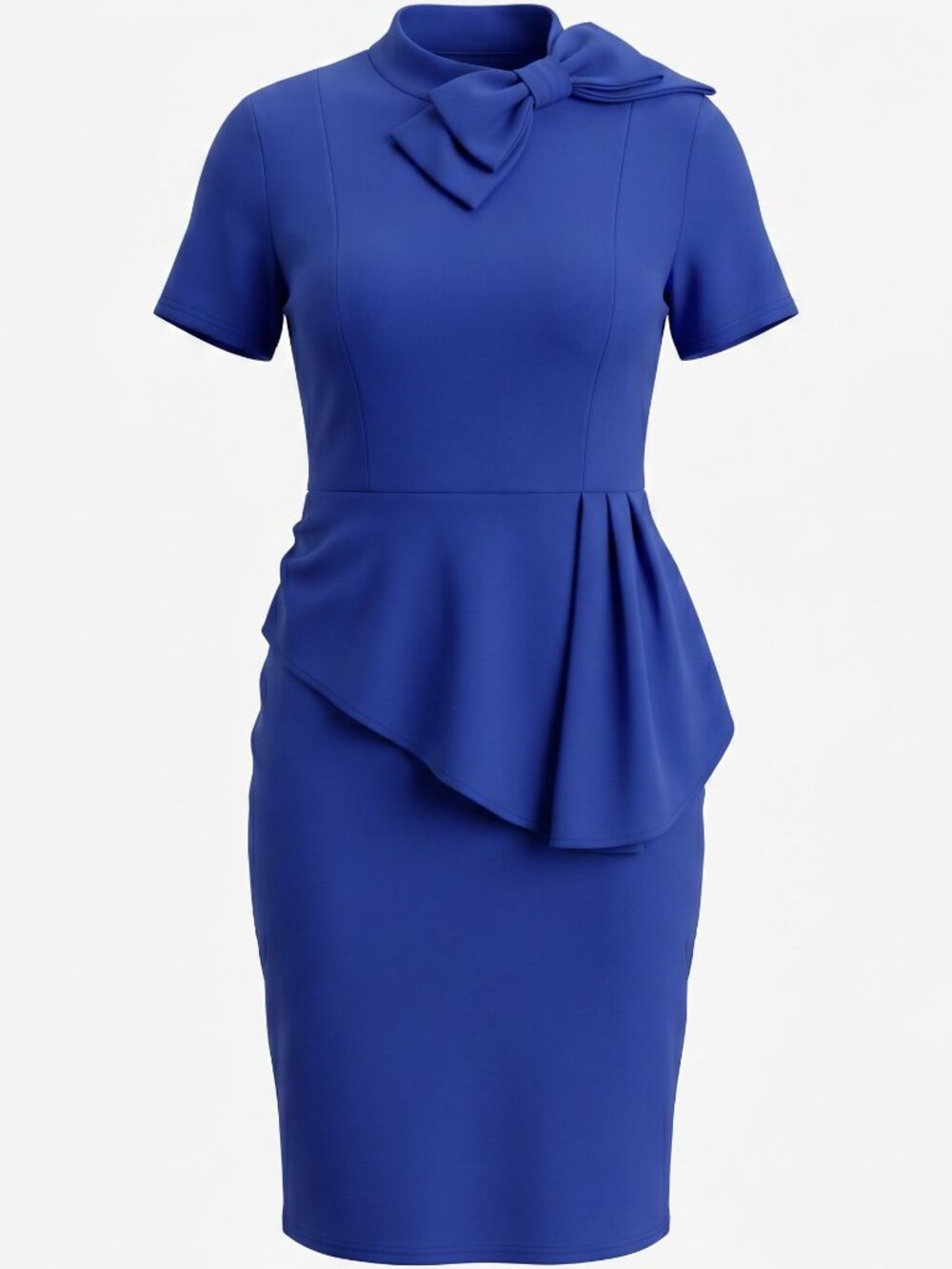 Royal Blue Peplum Midi